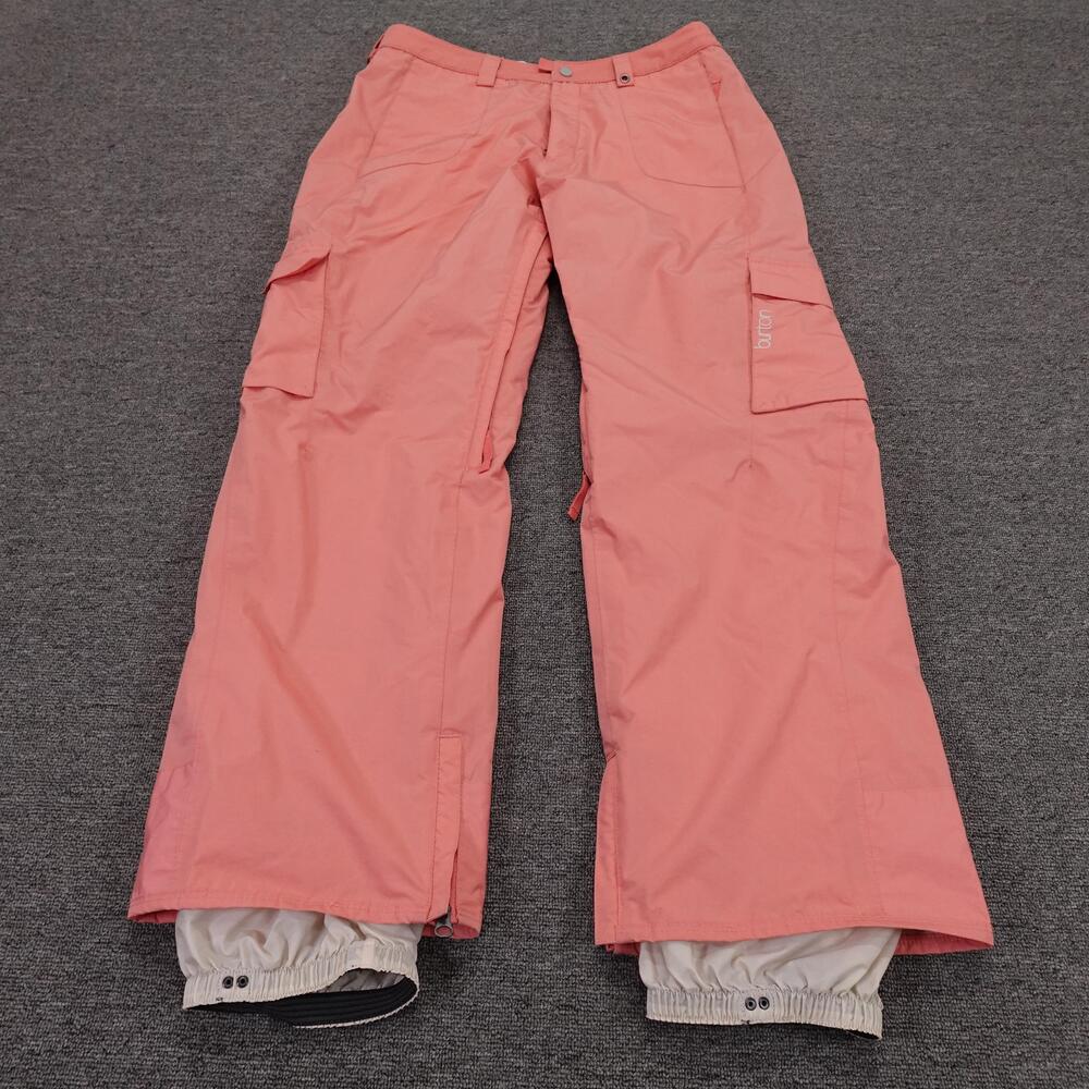 Burton Snow Pants Womens Medium Pink Cargo Ski Snowboard Water Resistant 33x32